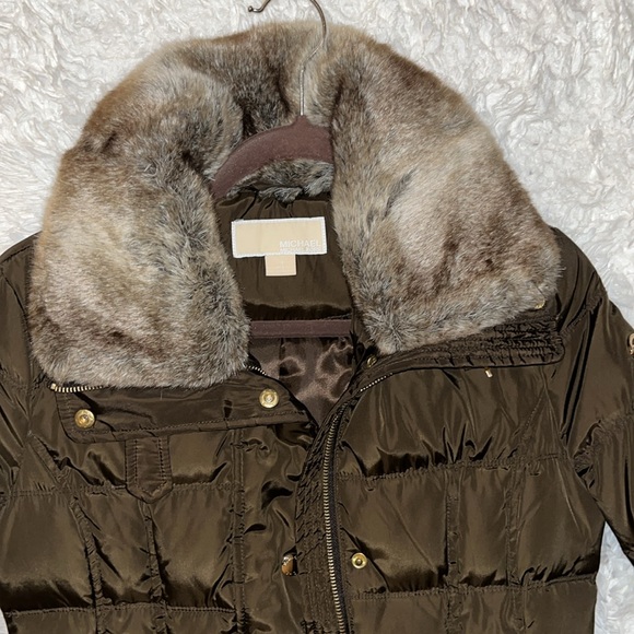 Michael Kors Olive green long coat - Picture 2 of 6